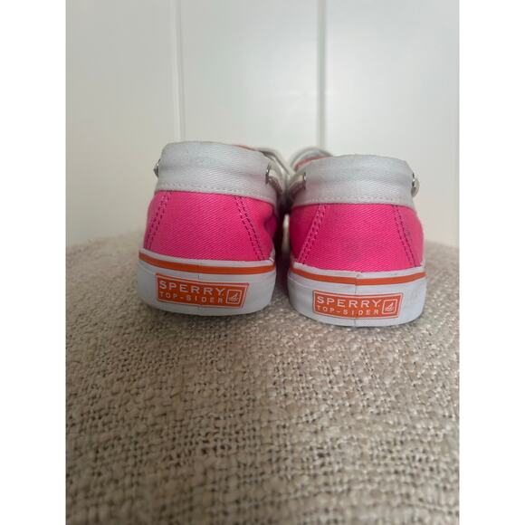 Sperry Top Sider Pink and Orange Boat Shoe Womens Size 7.5 - Picture 5 of 9